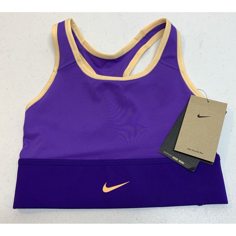 Nike Dri-Fit Womens Swoosh Sports Bra XSmall Purple CZ4496-550